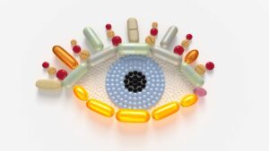 Yeux dessiné à l'aide de médicament
