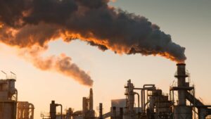 Usine qui pollue l'air