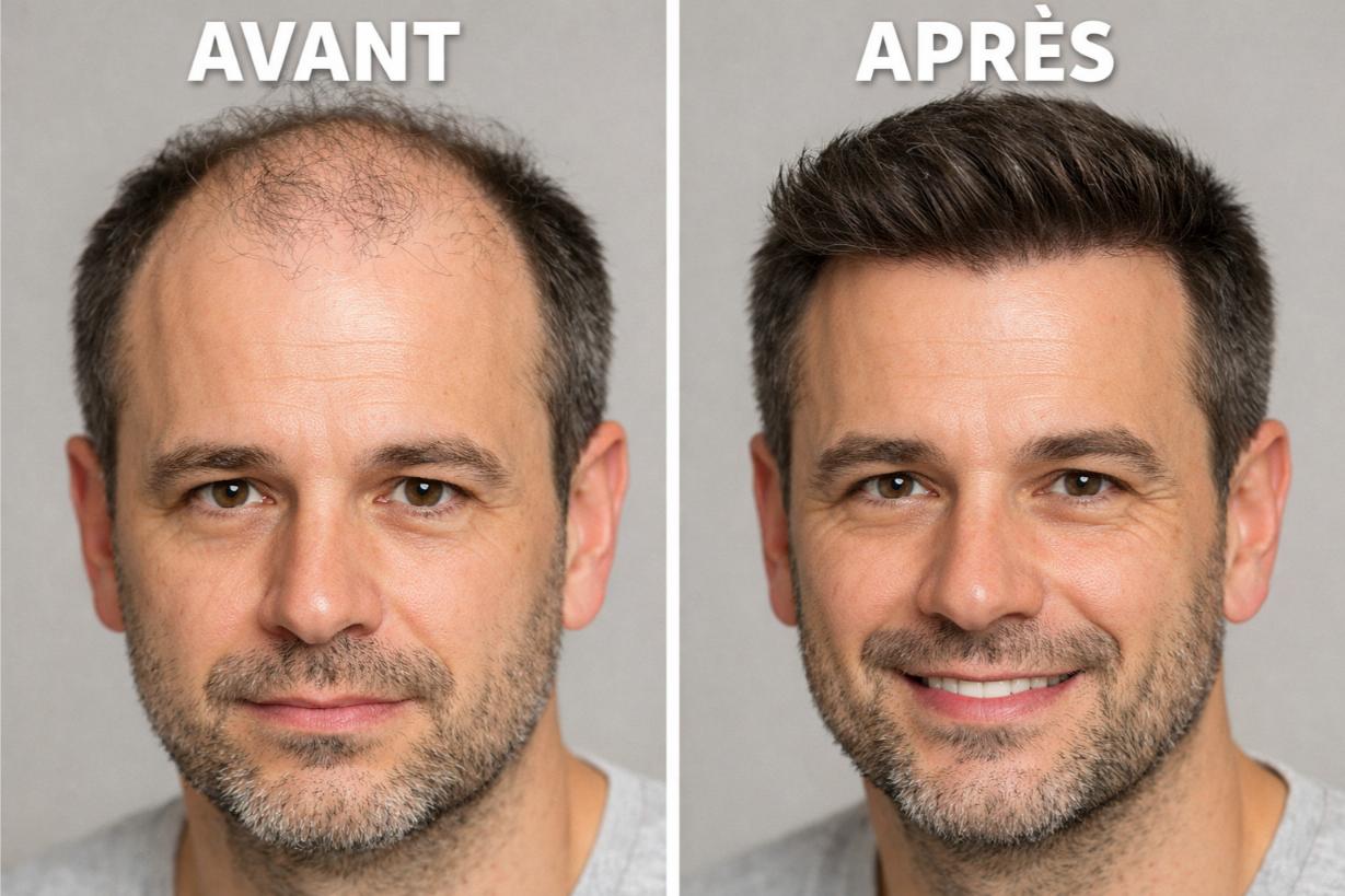 avant apres greffe capillaire